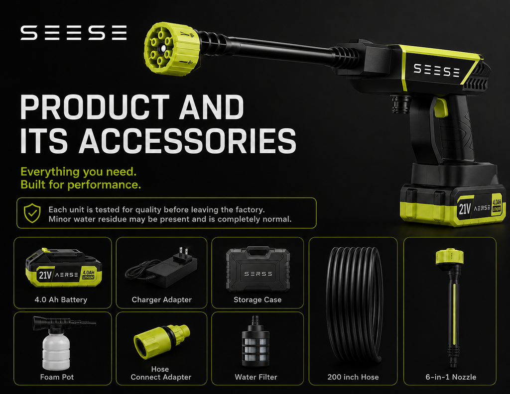 SEESE CORDLESS WASHER PRESSURE