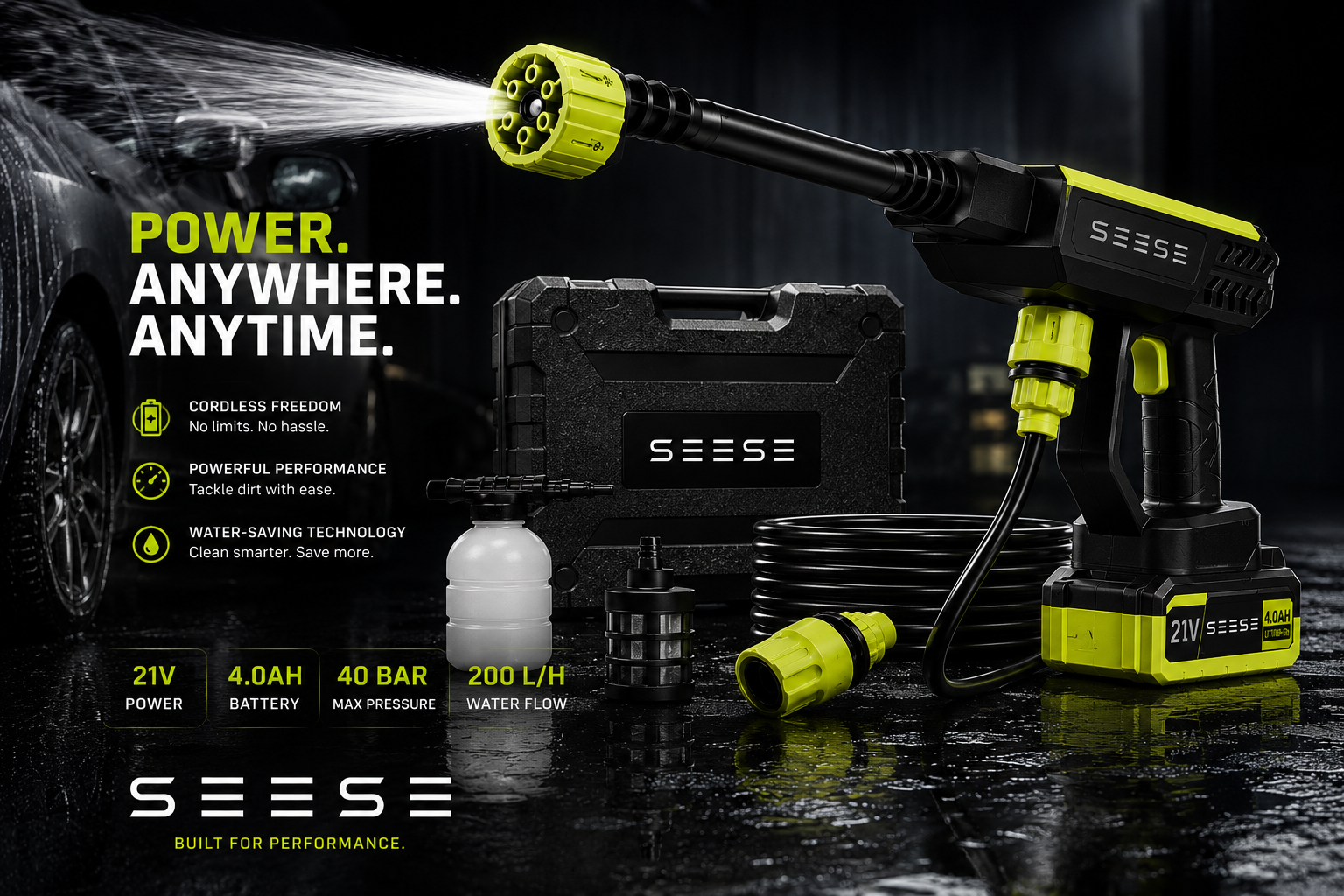 SEESE CORDLESS WASHER PRESSURE